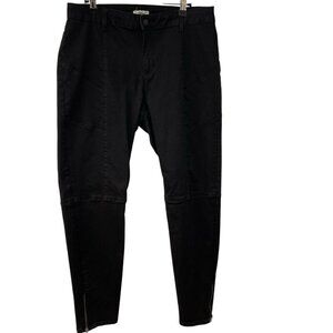 Eileen Fisher Moto Denim Skinny Ankle Zip Pants Women’s Size 14 Black